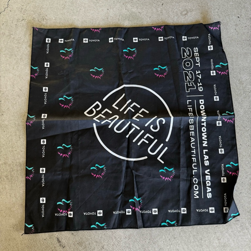 Life is Beautiful festival bandana / handkerchief Toyota 2021